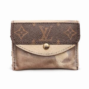 Louis Vuitton Monogram Upcycled Calf Hair Mini Wallet / Card Holder
